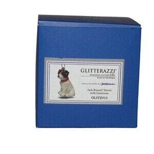 Glitterazzi Gemstone Edition Elite Jack Russell Terrier Ornament With Gem 3 1/2"
